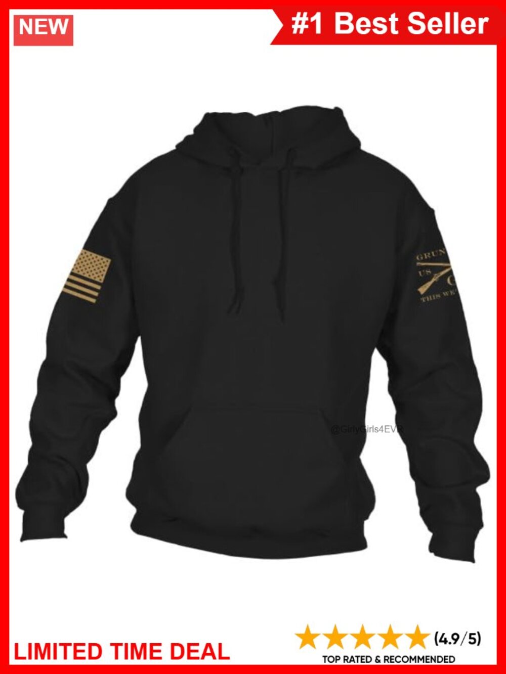 Grunt Style Core Basic Everyday Pullover Hoodie Cotton Relaxed Fit